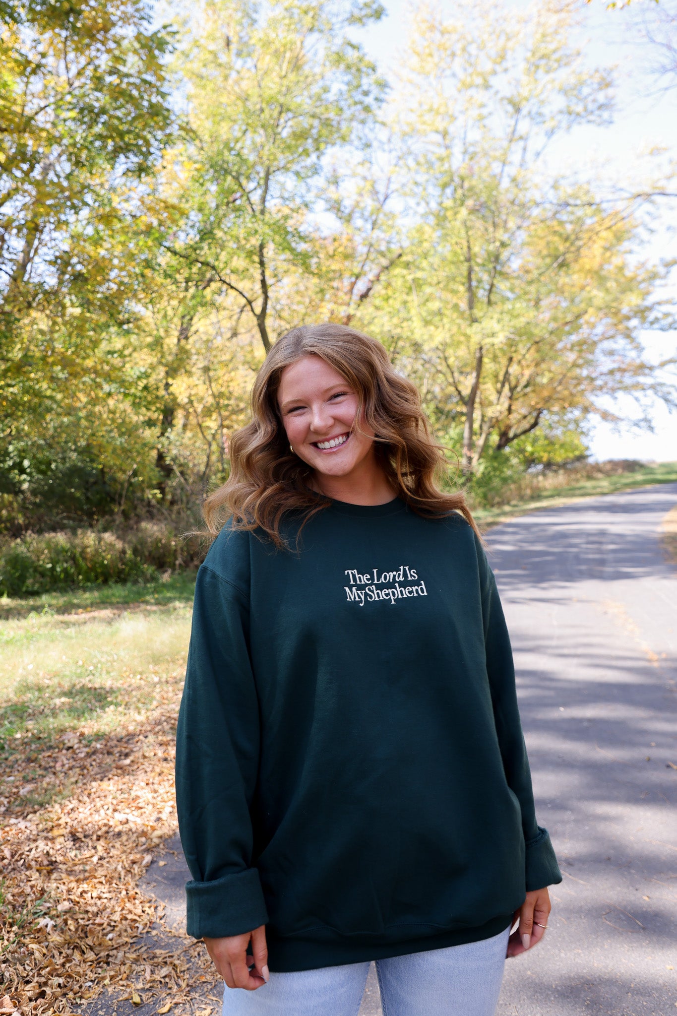 PSALM 23 EMBROIDERED CREWNECK