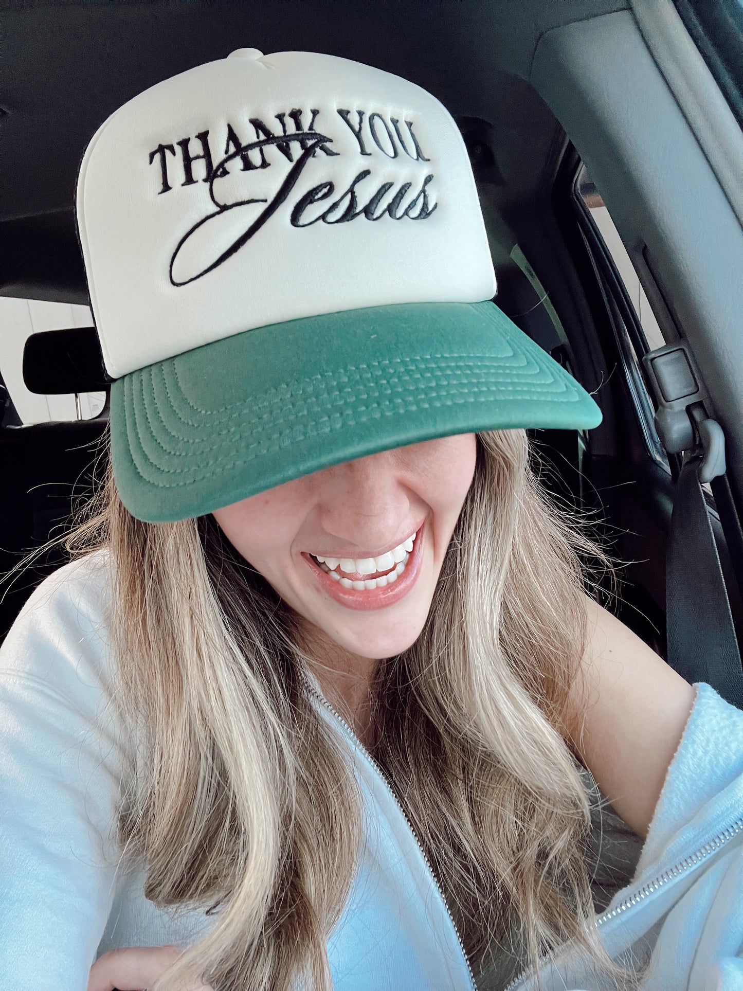 TYJ! GREEN TRUCKER HAT