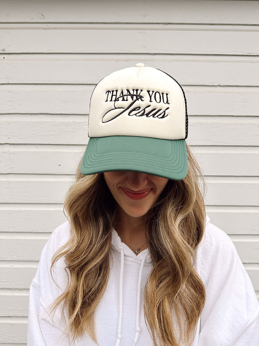 TYJ! GREEN TRUCKER HAT